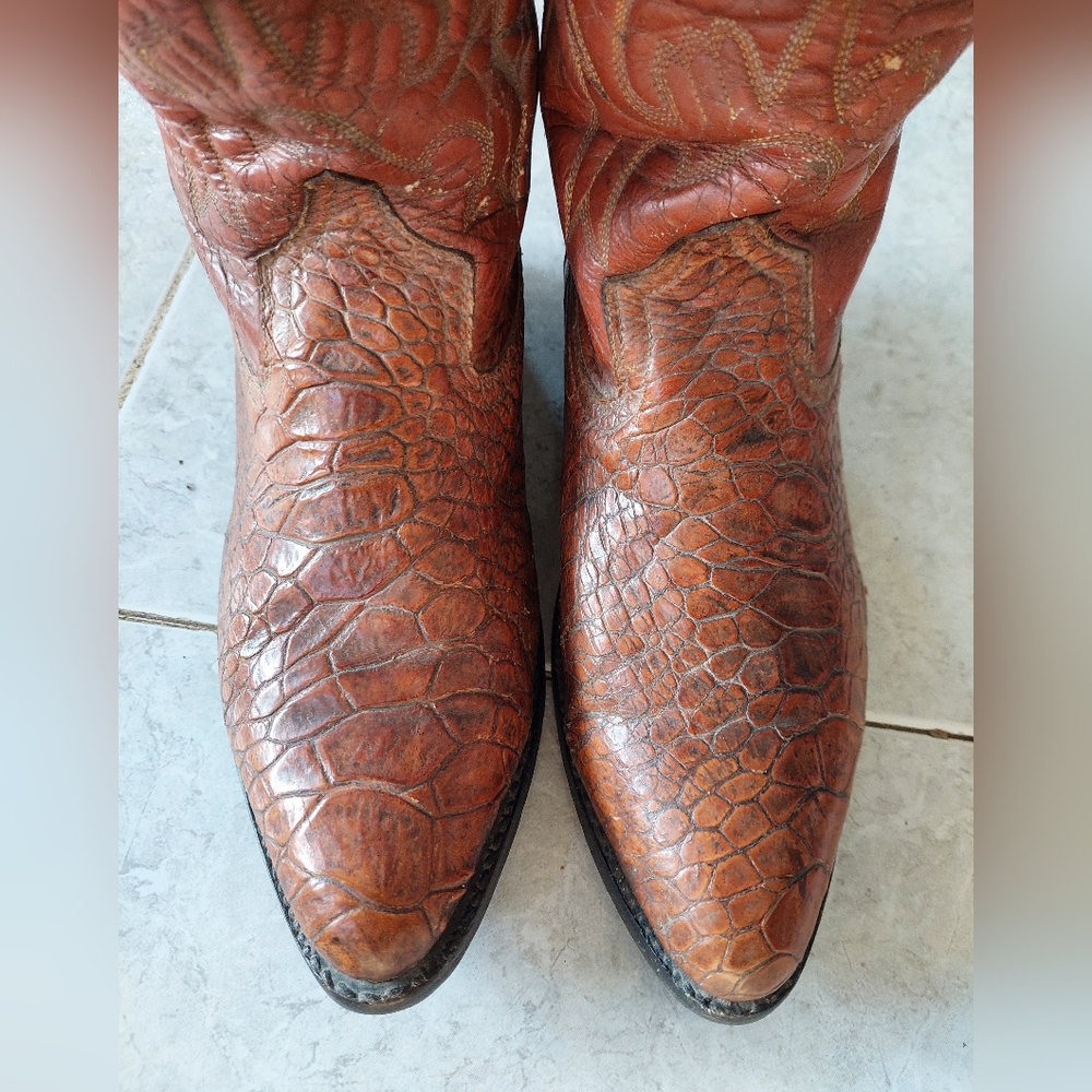 Pre Ban Sea Turtle Western Cowboy Boots - Picture 2 of 16